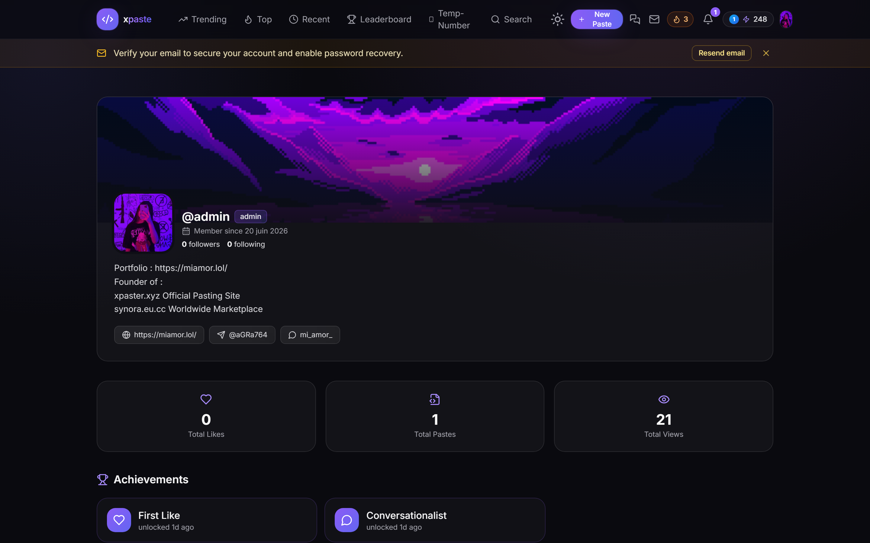 A profile worth showing off